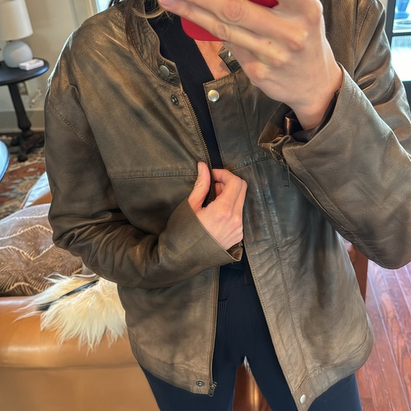 SAROCHI Women's Handmade Oversize Bomber Lambskin Soft Real Leather - Picture 3 of 15